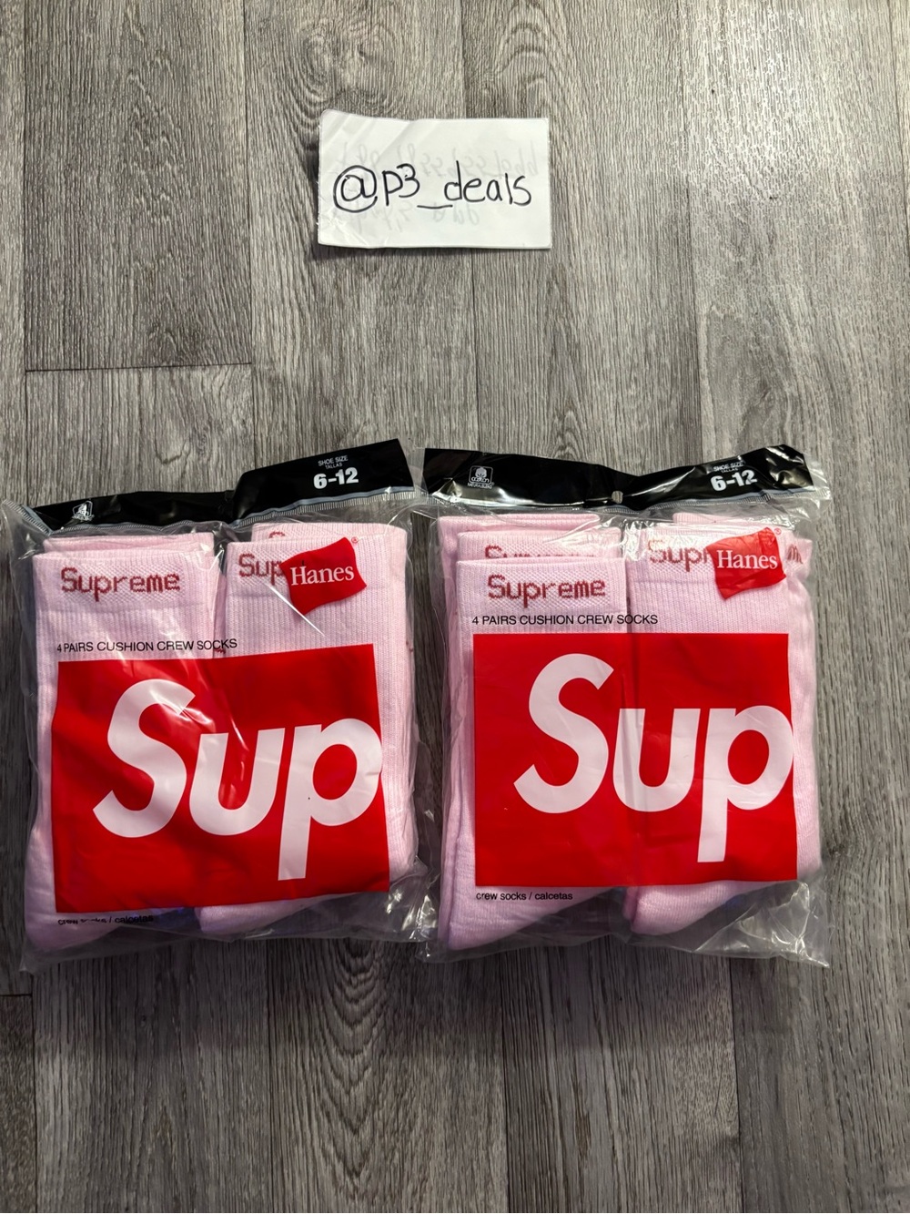Hanes Pink Crew Socks - Pack of Cushion Crew Socks